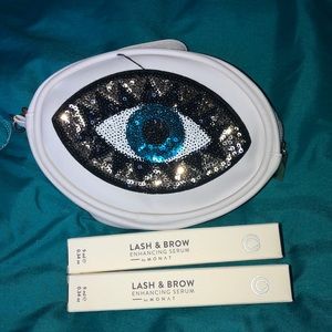 Mini makeup case with 2 lash and brown enhancers